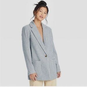 Women's Checkered Blazer